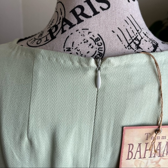 Tommy Bahama Silk Cayman Princess Sheath Dress Green Sz 8 - Picture 10 of 15
